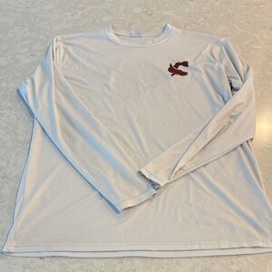 CCA performance White Long Sleeve Men's Shirt (L)